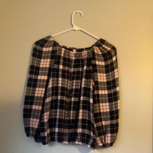 Checkered cropped top